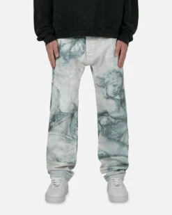 MNML V351 Art Baggy Denim Jeans Black/White