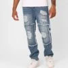 XXIII Matthew Distressed Jeans Blue Distressed 2 XXIII Matthew Distressed Jeans Blue Distressed -Champioe Style 03011231 YC295 mens 0010