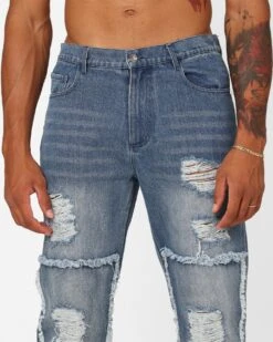 XXIII Matthew Distressed Jeans Blue Distressed 16 XXIII Matthew Distressed Jeans Blue Distressed -Champioe Style 03011231 YC295 mens 0070
