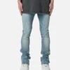 MNML X491 Convertible Skinny Denim Jeans Washed Blue -Champioe Style 03011289 YW645 default 0010