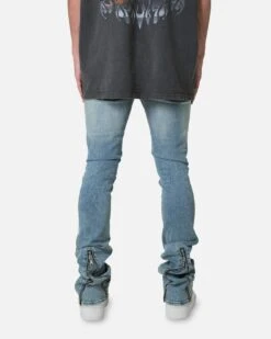 MNML X491 Convertible Skinny Denim Jeans Washed Blue -Champioe Style 03011289 YW645 default 0040