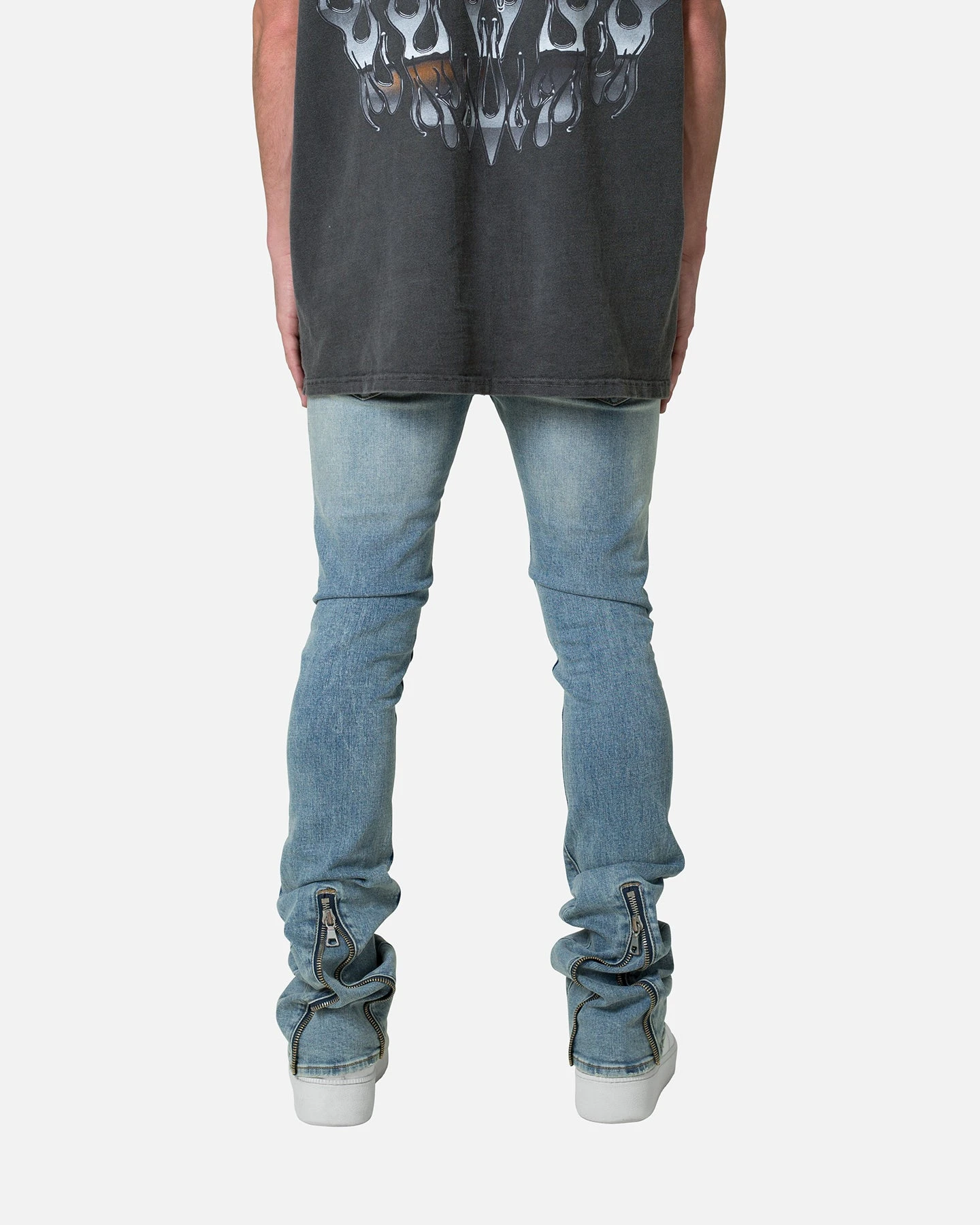 MNML X491 Convertible Skinny Denim Jeans Blue 6 MNML X491 Convertible Skinny Denim Jeans Blue - Image 4