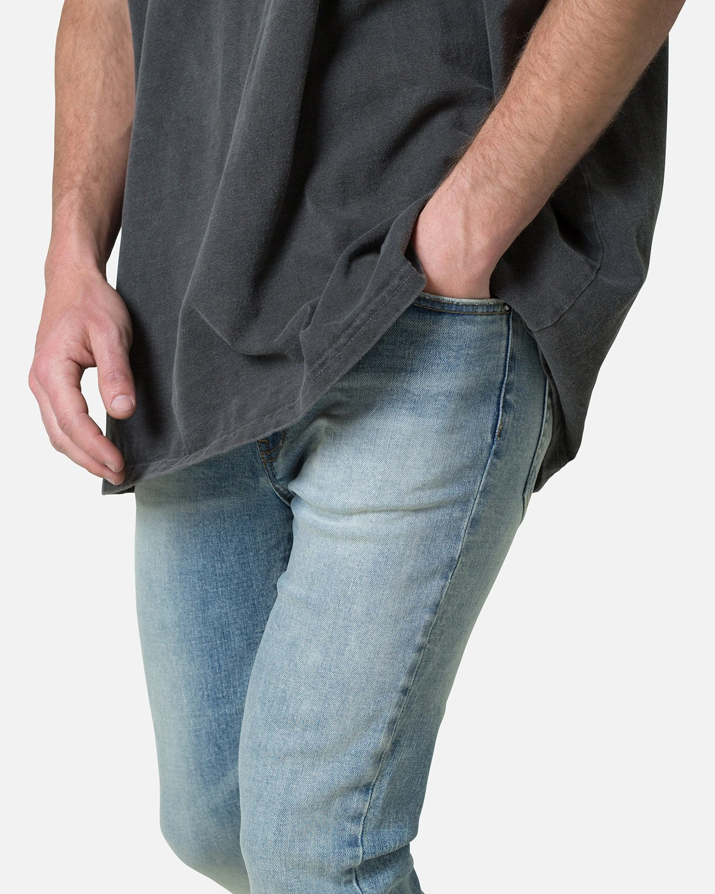 MNML X491 Convertible Skinny Denim Jeans Blue 8 MNML X491 Convertible Skinny Denim Jeans Blue - Image 6