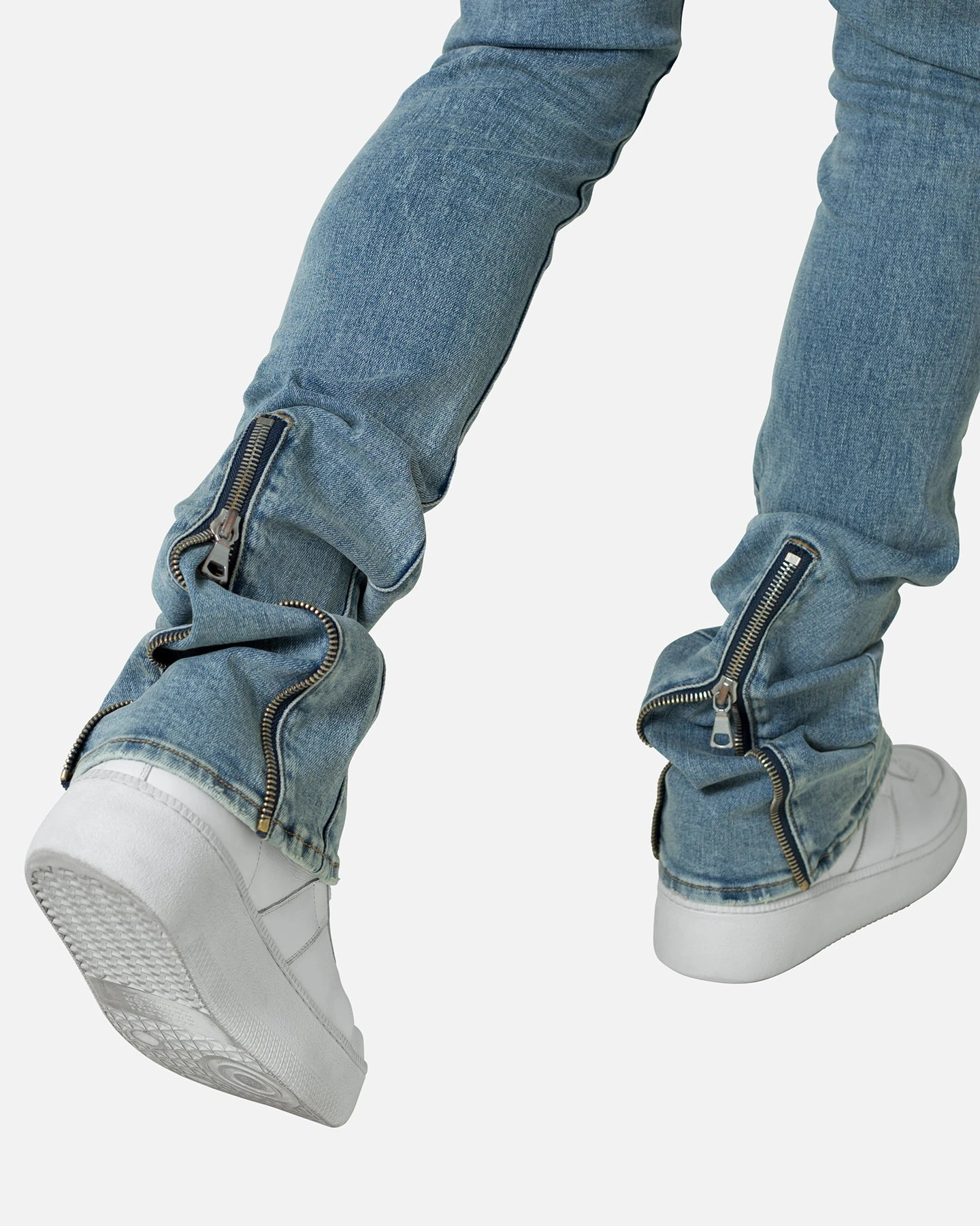 MNML X491 Convertible Skinny Denim Jeans Blue 9 MNML X491 Convertible Skinny Denim Jeans Blue - Image 7