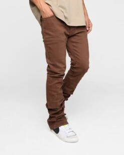 MNML X491 Convertible Skinny Denim Jeans Brown -Champioe Style 03011290 YX300 default 030