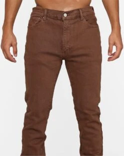 MNML X491 Convertible Skinny Denim Jeans Brown -Champioe Style 03011290 YX300 default 070