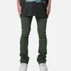 MNML X491 Convertible Skinny Denim Jeans Olive -Champioe Style 03011291 YO100 mens 00010