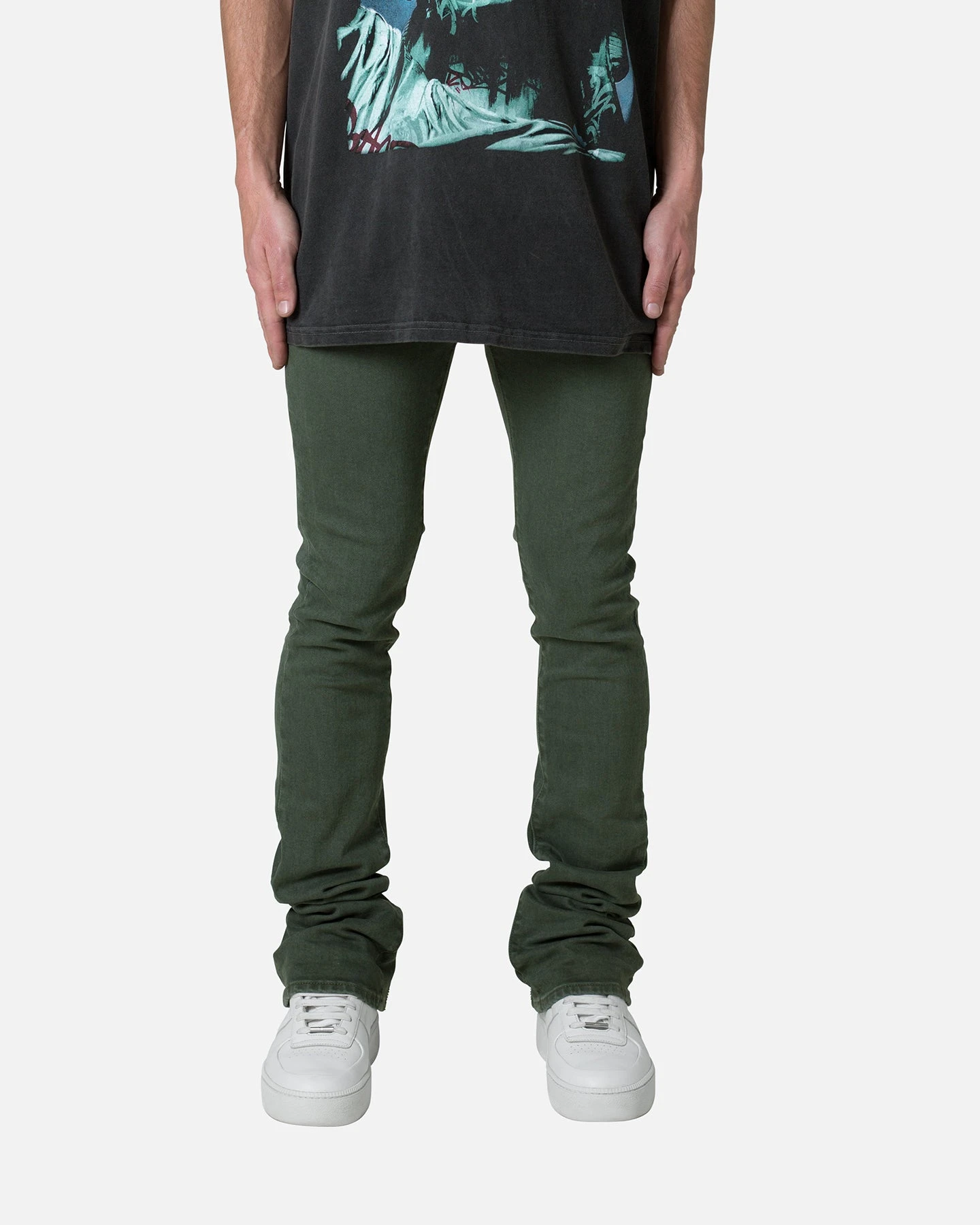 MNML X491 Convertible Skinny Denim Jeans Olive 3 MNML X491 Convertible Skinny Denim Jeans Olive