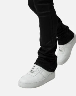 MNML X491 Convertible Skinny Denim Jeans Waxed Black -Champioe Style 03011465 YW833 mens 00080