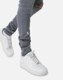 MNML X504 Skinny Denim Jeans Grey -Champioe Style 03011609 YQ001 mens 0060