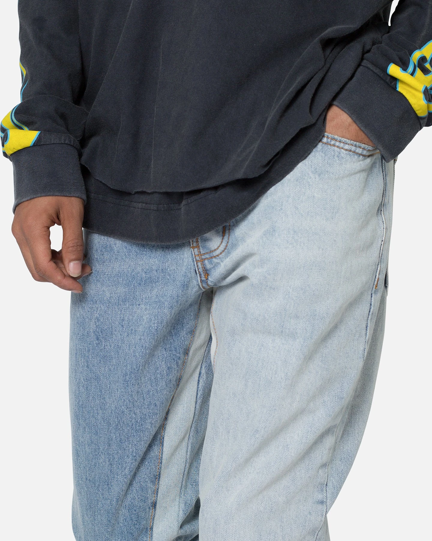 MNML B505 Contrast Flare Denim Jeans Blue 8 MNML B505 Contrast Flare Denim Jeans Blue - Image 6