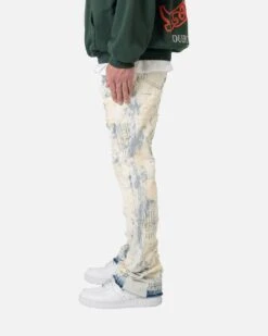 MNML B506 Bleached Flare Denim Jeans Blue -Champioe Style 03011666 YX001 mens 0030