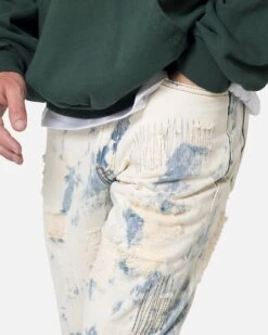 MNML B506 Bleached Flare Denim Jeans Blue -Champioe Style 03011666 YX001 mens 0060