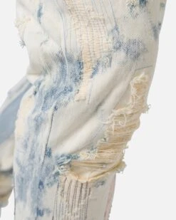 MNML B506 Bleached Flare Denim Jeans Blue -Champioe Style 03011666 YX001 mens 0070