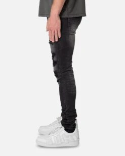 MNML X539 Skinny Denim Jeans Black -Champioe Style 03011839 YB001 mens 0030
