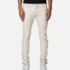 MNML X566 Skinny Leather Lace-Up Pants Cream -Champioe Style 03011872 YC600 mens 0010