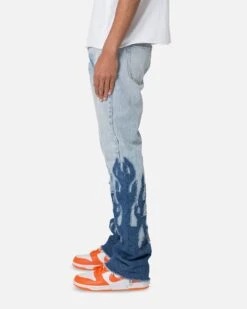 MNML B556 Flame Flare Denim Jeans Blue -Champioe Style 03012072 YX001 mens 0030