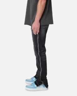 MNML D558 Straight Stripe Denim Jeans Black -Champioe Style 03012077 YB001 mens 0030