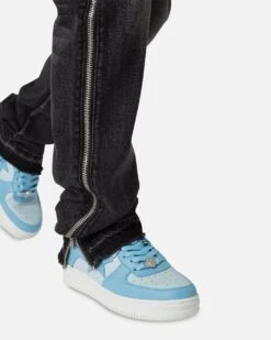 MNML D558 Straight Stripe Denim Jeans Black -Champioe Style 03012077 YB001 mens 0060