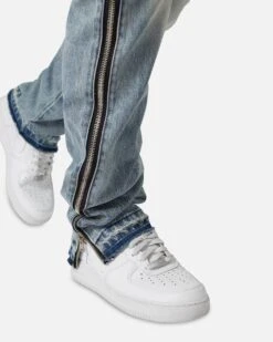 MNML D558 Straight Stripe Denim Jeans Blue -Champioe Style 03012078 YX001 mens 0060