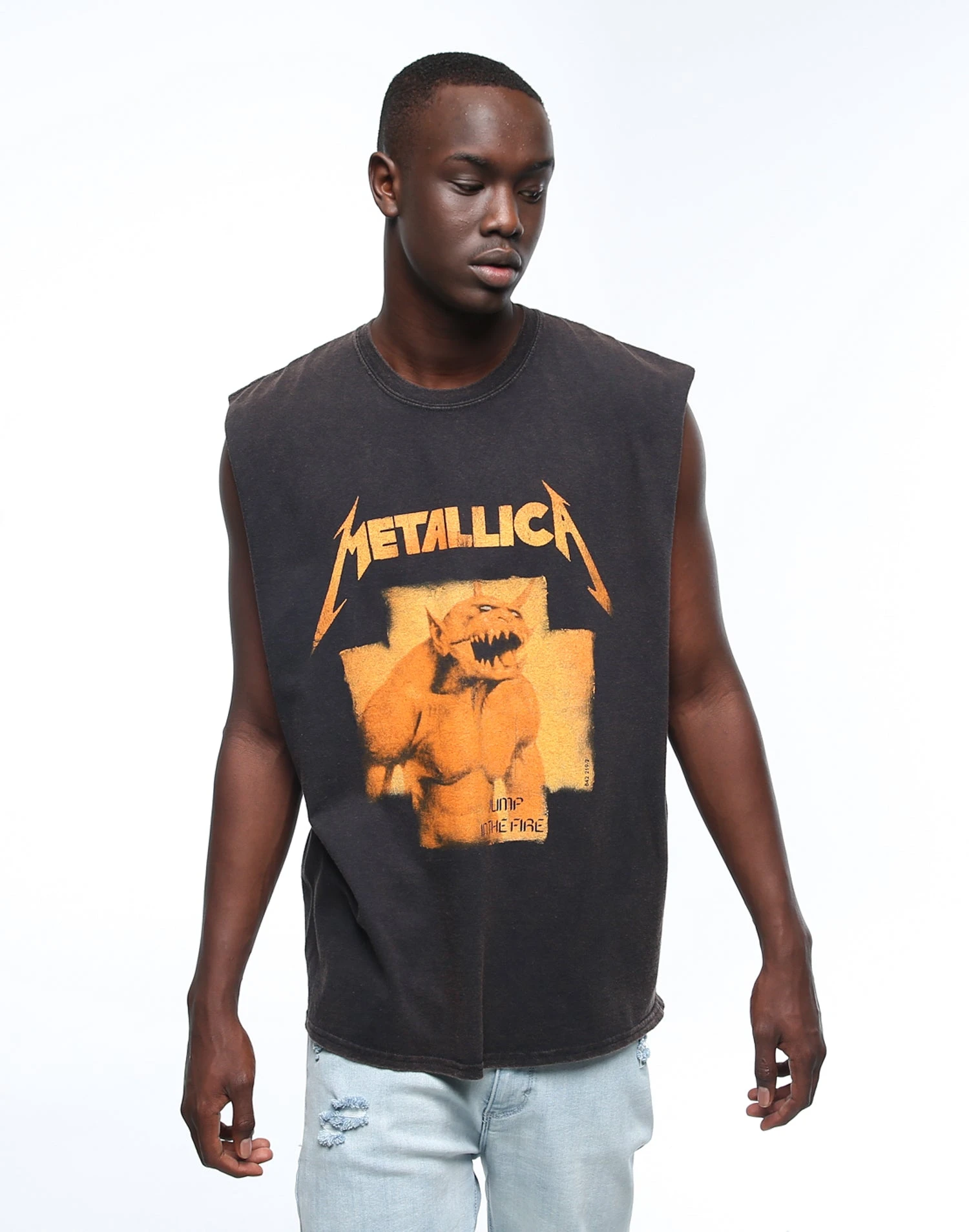 METALLICA Jump In The Fire Muscle Tee Washed Black 9 METALLICA Jump In The Fire Muscle Tee Washed Black - Image 7