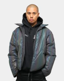 Loiter NYC Men's Spectrum Puffer Jacket Iridescent 3M/Multi-coloured 14 Loiter NYC Men's Spectrum Puffer Jacket Iridescent 3M/Multi-coloured -Champioe Style 4454569056620 normal 0010