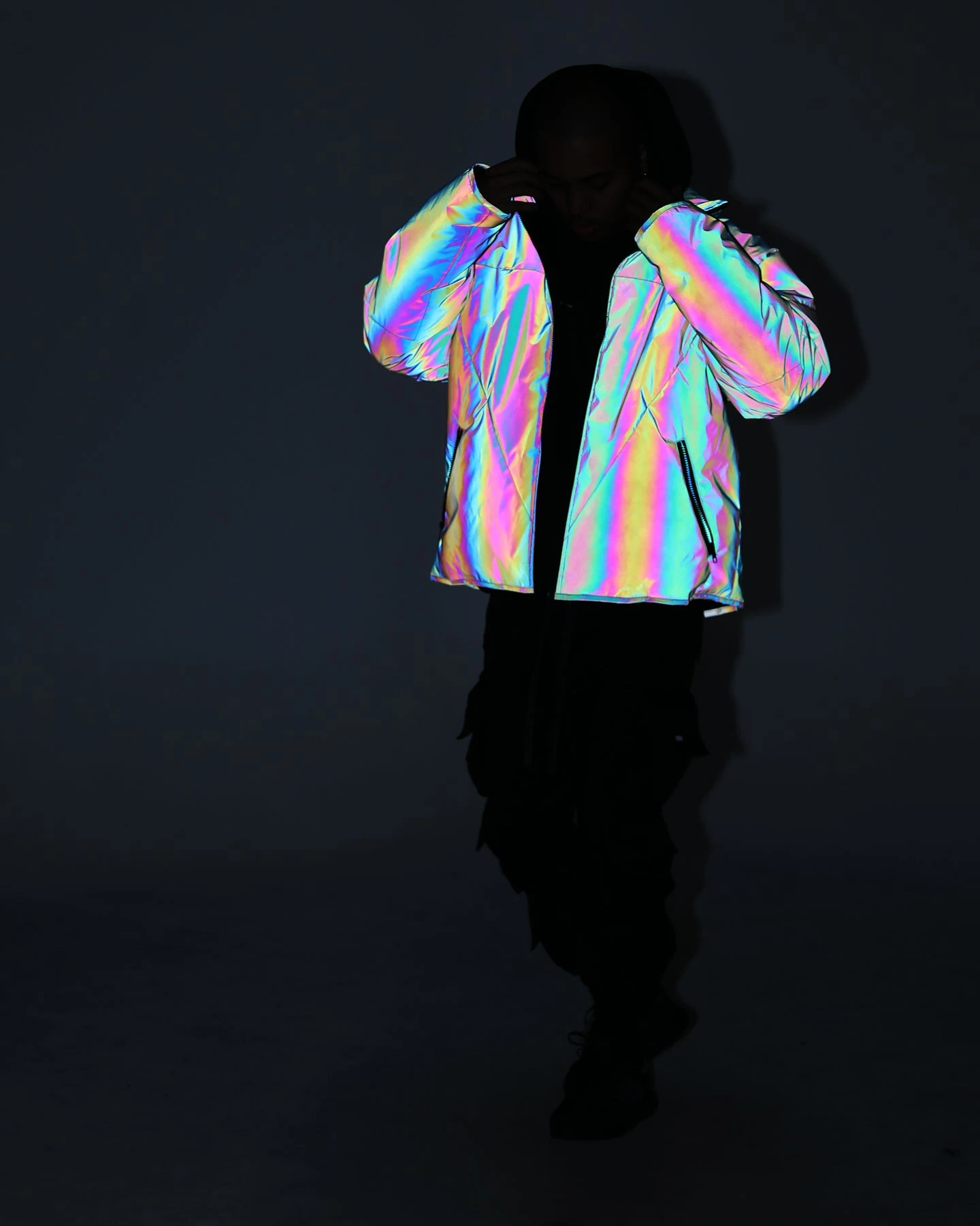 Loiter NYC Men's Spectrum Puffer Jacket Iridescent 3M/Multi-coloured 6 Loiter NYC Men's Spectrum Puffer Jacket Iridescent 3M/Multi-coloured - Image 4