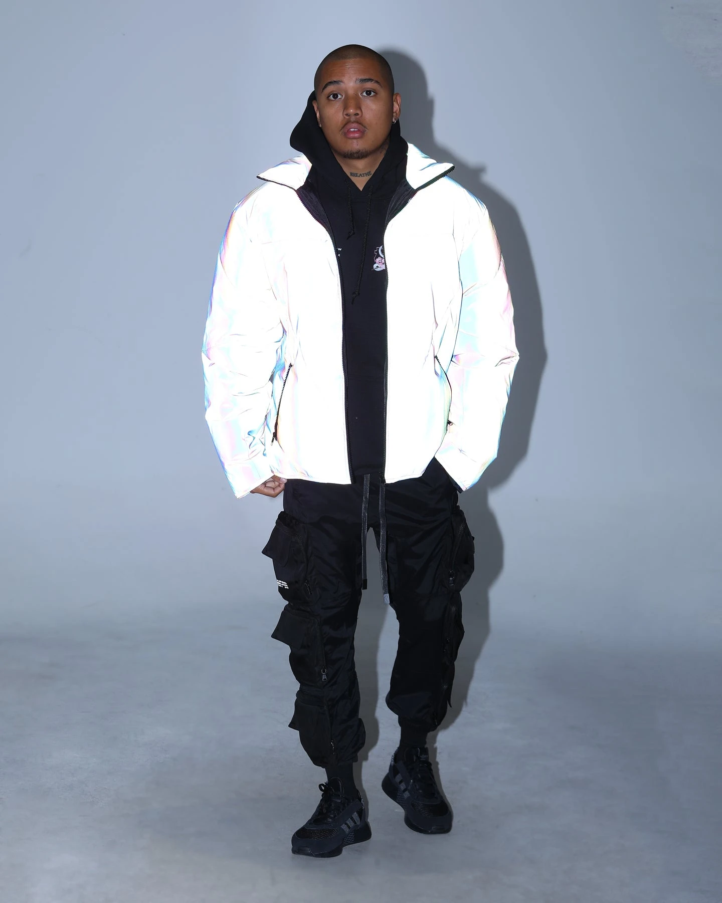 Loiter NYC Men's Spectrum Puffer Jacket Iridescent 3M/Multi-coloured 11 Loiter NYC Men's Spectrum Puffer Jacket Iridescent 3M/Multi-coloured - Image 9