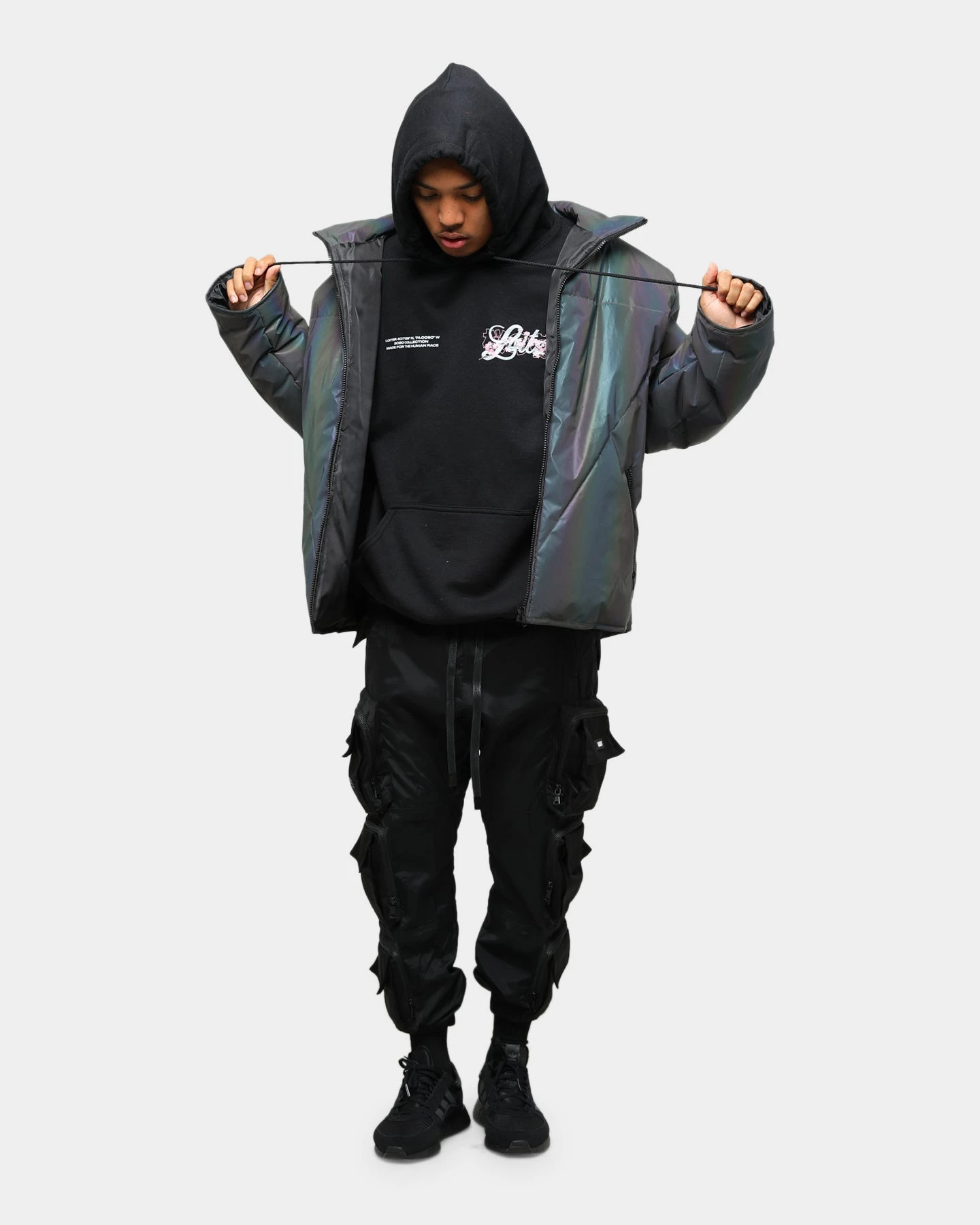 Loiter NYC Men's Spectrum Puffer Jacket Iridescent 3M/Multi-coloured 12 Loiter NYC Men's Spectrum Puffer Jacket Iridescent 3M/Multi-coloured - Image 10