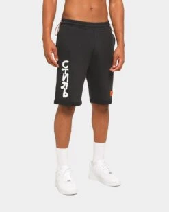 Heron Preston Spray Print Logo Sweatshorts Black