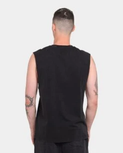 Carré Papillion Vintage Muscle T-Shirt Washed Black -Champioe Style 4454569610334 mens 0030