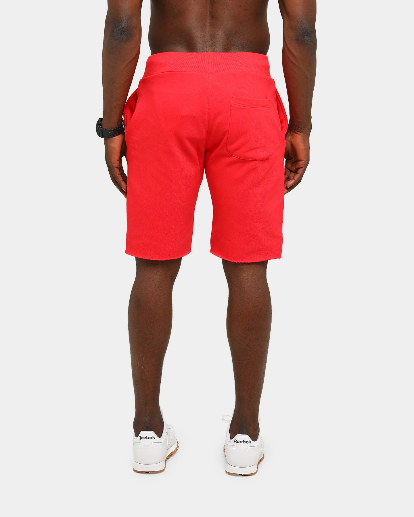 Champion Men's Rev Weave Cut Off Script Short Red/Gold 4 Champion Men's Rev Weave Cut Off Script Short Red/Gold - Image 3