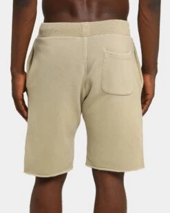 Champion Rev Weave Script Cut Off Shorts American Khaki -Champioe Style 9312997701107 mens 0050