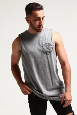 Mitchell & Ness Philadelphia 76ers Full Circle Logo Muscle Grey Marle